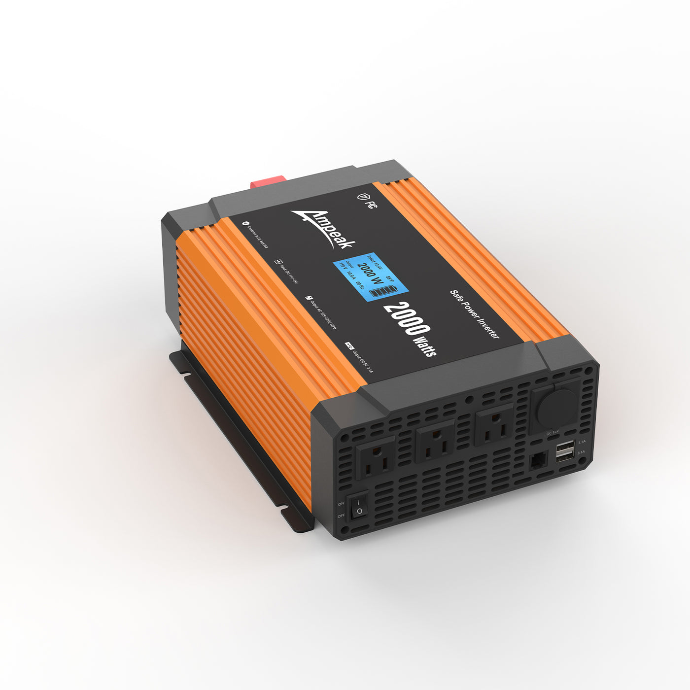 Ampeak 2000W Modified Sine Wave Power Inverter（DC 12V to AC 110V ）