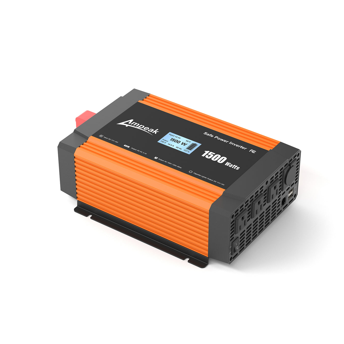 Ampeak 1500W  Modified Sine Wave Power Inverter （DC 12V to AC 110V ）