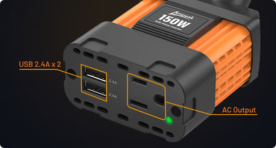 Ampeak 2000W Power Inverter DC 12V to 110V AC with LCD Display
