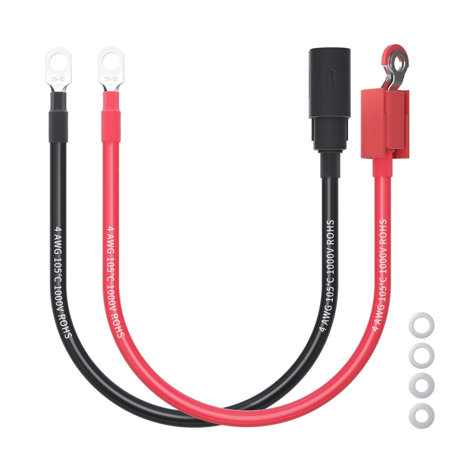 Ampeak 4 AWG Safety Battery Cables with Slipcover