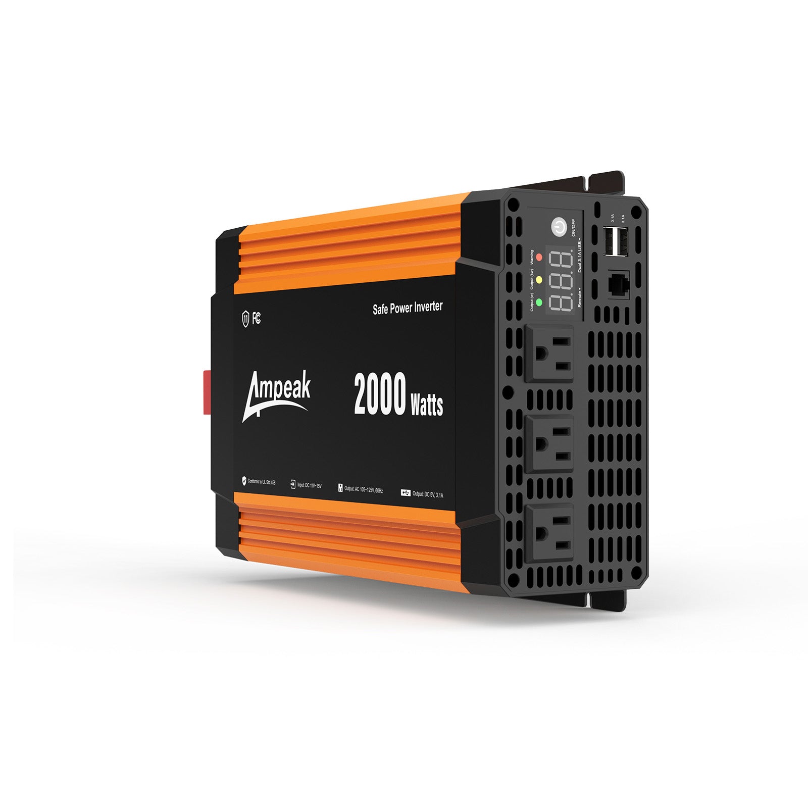 Ampeak 2000W Continuous/4000W Peak Pure Sine Wave Power Inverter