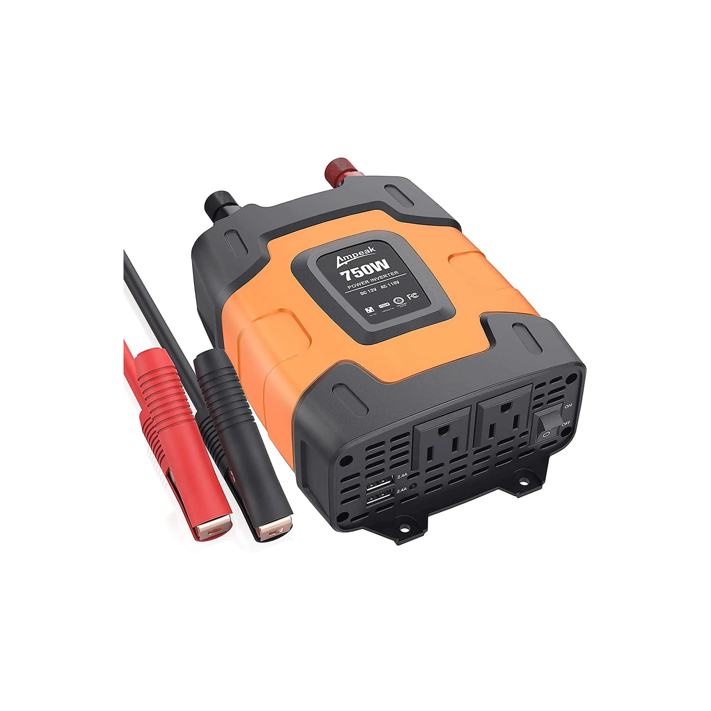 Car Power Inverter DC 12V, Ampeak 750W Power Inverter