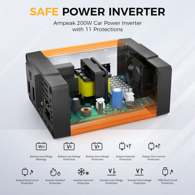 Car Converter 4.8 a Dual Usb Ports | Ampeak Power Inverter | Ampeak
